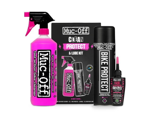 Muc-Off Wash, Protect and Lube Pakke 3 i 1 pakke. Vask, beskytt og smør 