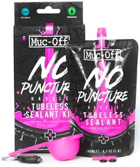 Muc-Off No Puncture Tubeless Kit 140ml. + UV lykt og m&#229;leskje
