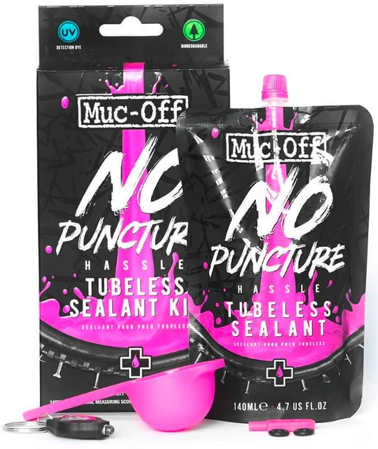 Muc-Off No Puncture Tubeless Kit 140ml. + UV lykt og måleskje 