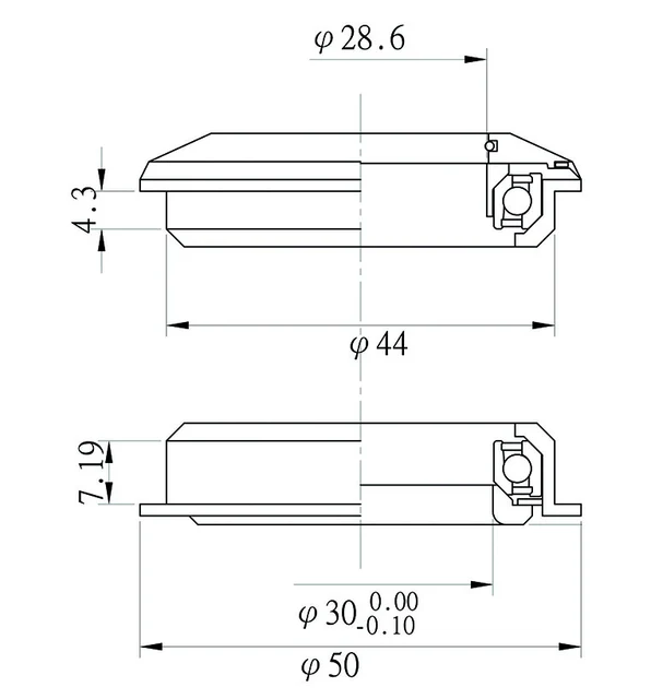 Neco Semi-Integrert Styrelager 1 1/8", 75 gram 