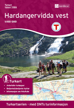 Nordeca Hardangervidda Vest Turkart 1:100 000