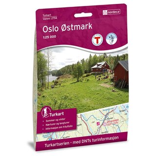 Nordeca Oslo Østmark Turkart 1:25 000