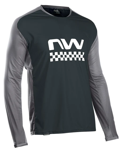 Northwave Edge Lang Sykkeltrøye Black/Dark Grey, Str. S 