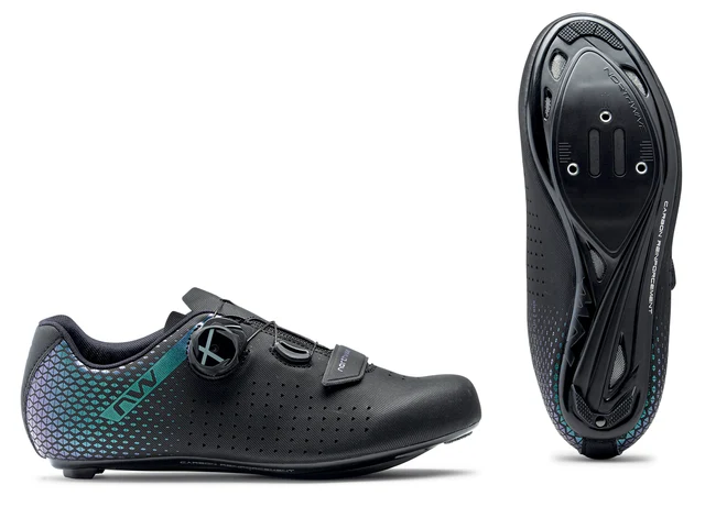 Northwave Core Plus 2 Dam Racer Skor Black/Iridescent, Str. 37 