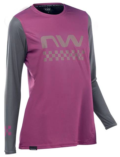 Northwave Edge Lång Dam Tröja Plum/dark grey, Str. XS 