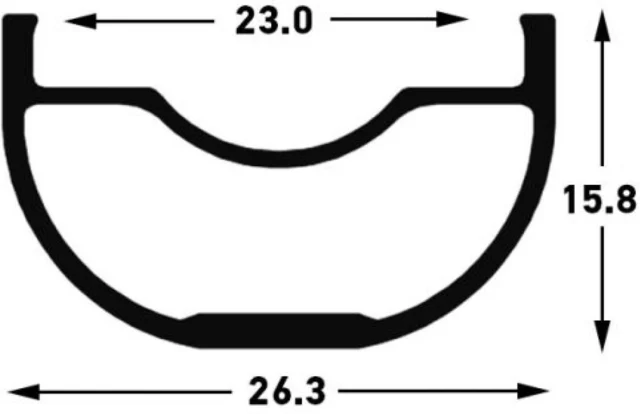 NoTubes ZTR Crest MK3 27.5" Framhjul 15 mm TA, 6-Bolt, 698g 