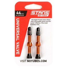 NoTubes Alu Tubelessventiler Presta Oransje, 44 mm