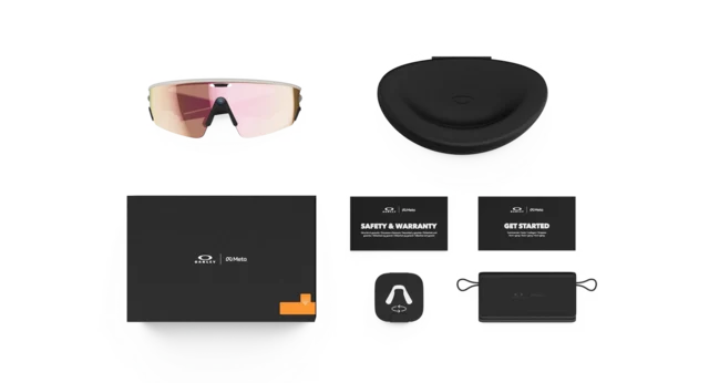 Oakley Meta Vanguard AI-Sportsbriller White Frame/Prizm Rose Gold 