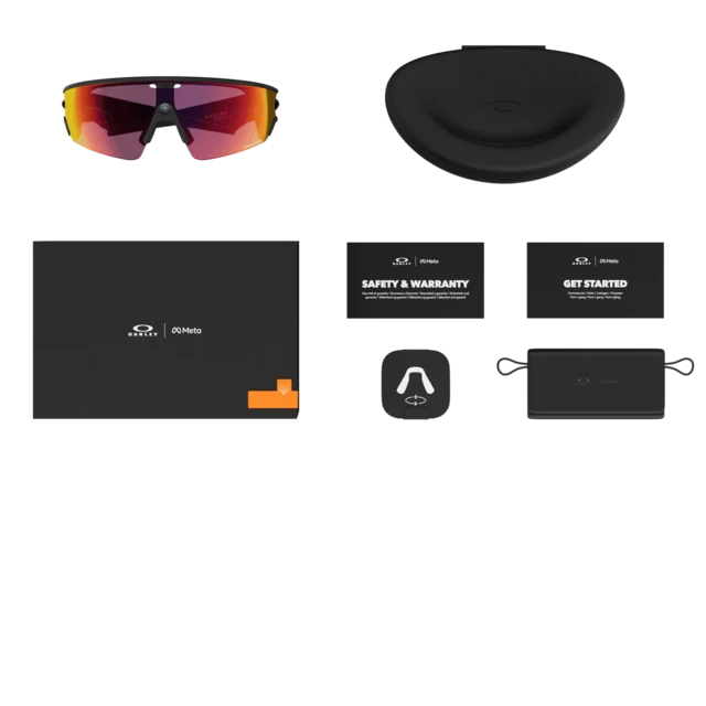 Oakley Meta Vanguard AI-Sportsbriller Black Frame/Prizm Transition Red 