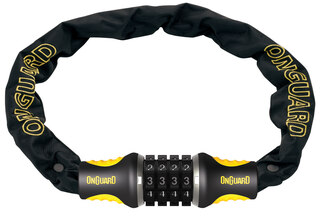 OnGuard Combo Sykkellås Sort, Kode,50/100 1200mm, 938 gram