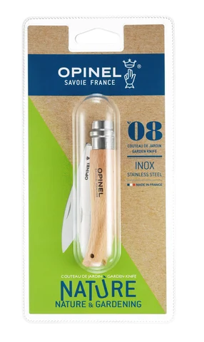 Opinel Blister pack N&#176;08 Tr&#228;dg&#229;rdskniv Rostfritt st&#229;l, 8 cm blad