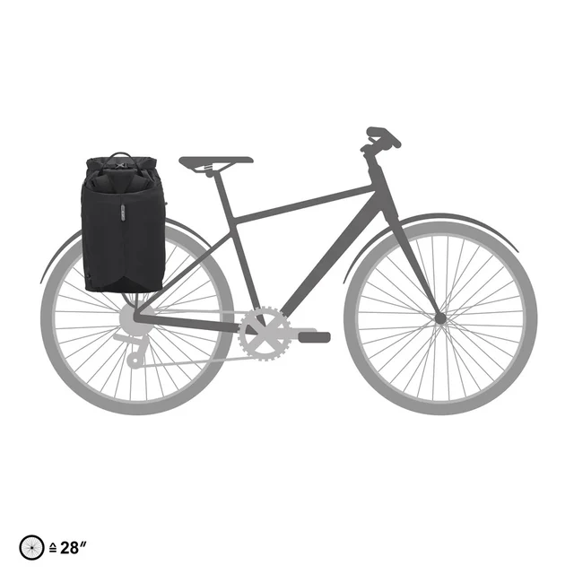 Ortlieb Vario Lite Sideveske Sort, 22 L 