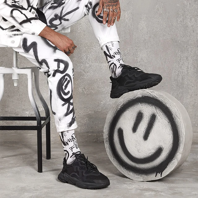 Pacific and Co Acid BW Sykkelsokker Str. S/M 