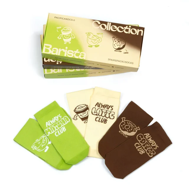 Pacific and Co Barista Box Sokker Str. S/M 