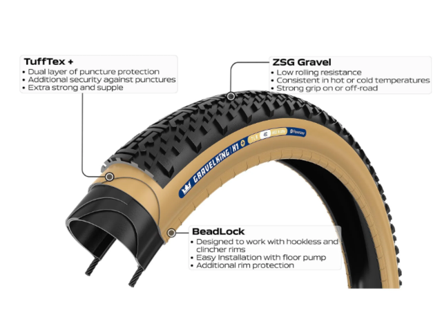 Panaracer GravelKing X1+ 28" Dekk Brown, 35mm, 450g 