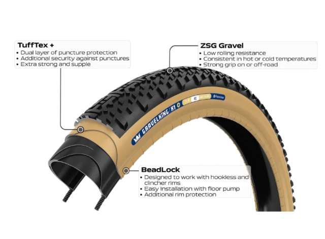 Panaracer GravelKing X1+ 28" Däck Black, 45mm, 600g 