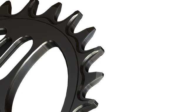 Pilo Narrow Wide SRAM Oval Drev 32T Svart, 32T, Direct Mount, 3mm Offsett 