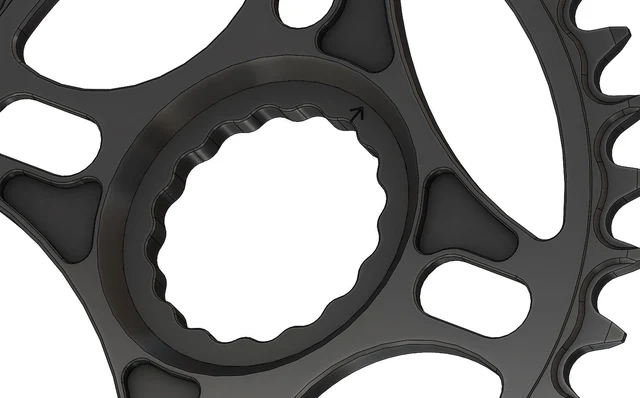 Pilo Narrow Wide Race Face Oval Drev Svart, 32T, Direct Mount Cinch 