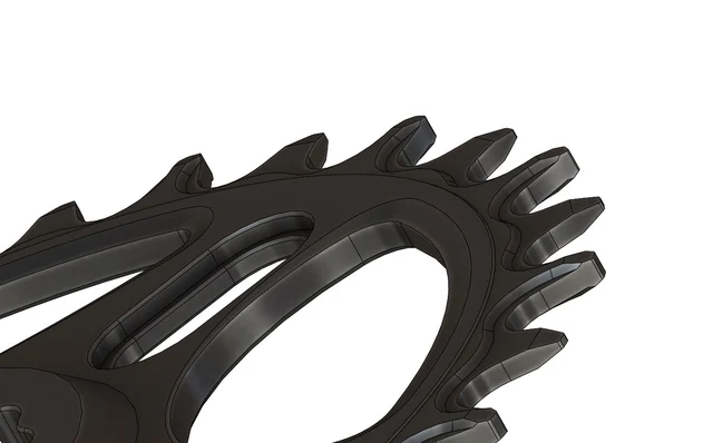 Pilo Narrow Wide Race Face Oval Drev Svart, 32T, Direct Mount Cinch 