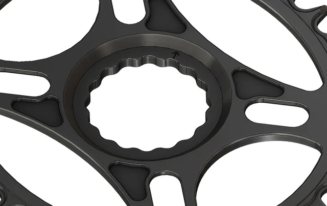 Pilo Narrow Wide Race Face Oval Drev Svart, 34T, Direct Mount Cinch 