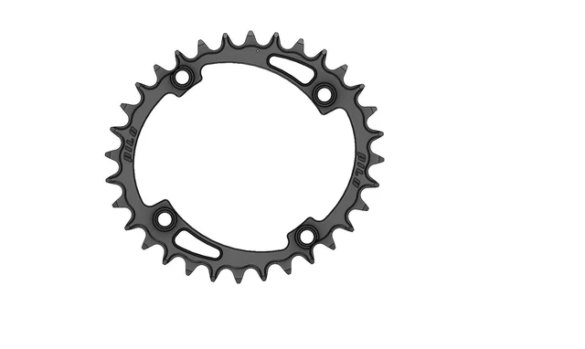 Pilo Narrow Wide Oval Drev 32T Svart, 104 BCD, Shimano, 10/11/12 Speed 