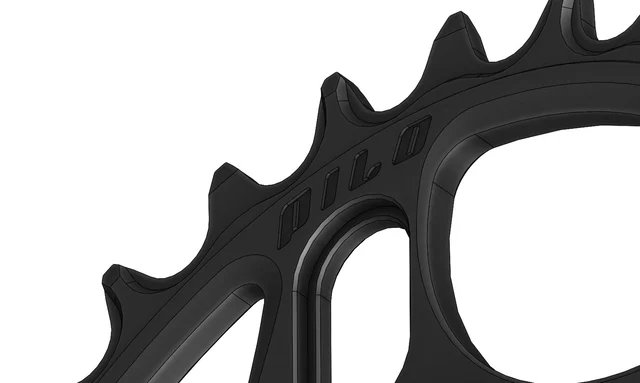 Pilo Narrow Wide Shimano Oval Krankdrev Sort, 34T, Direct Mount Cinch 