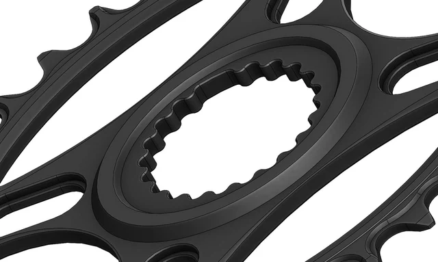 Pilo Narrow Wide Shimano Oval Krankdrev Sort, 30T, Direct Mount Cinch 