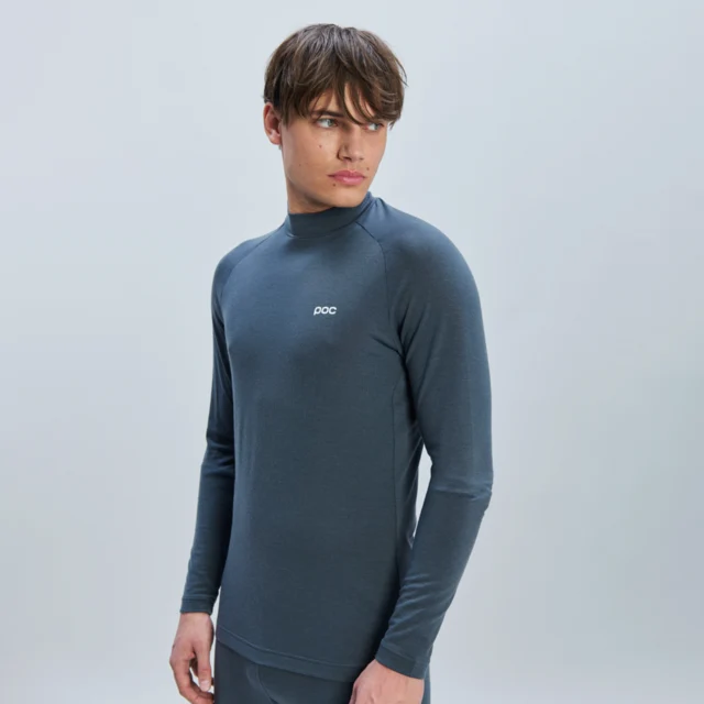 POC M's Merino Mock Neck Undertrøye Sylvanite Grey, Str. XL 