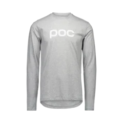 POC L/S Tee T-Shirt Grey Melange, Str. XS