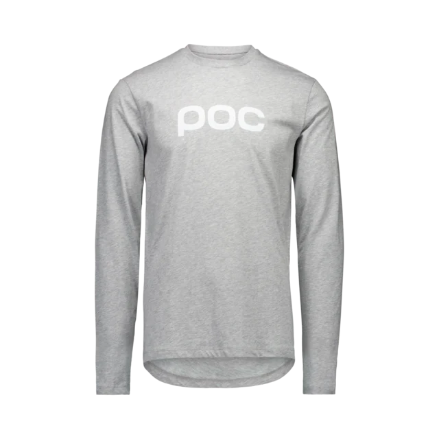 POC L/S Tee T-Shirt Grey Melange, Str. XS 