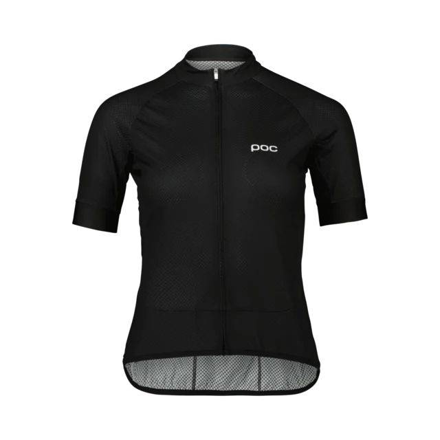 POC Essential Road Logo W's Sykkeltrøye Uranium Black/Hydrogen White, Str. L 