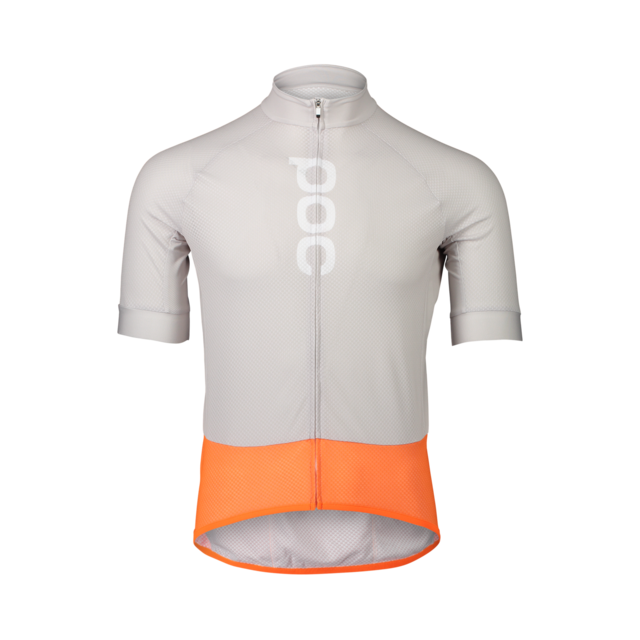 POC M's Essential Road Sykkeltrøye Granite Gray/Zink Orange, str. L 