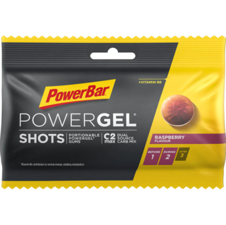 PowerBar PowerGel Shots Raspberry, m/Vitamin B6, 60 gram