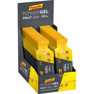 PowerBar PowerGel Fruit Energigel Mango-Pasjonsfrukt m/koffein, 24 x 41 gr