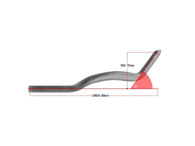 Profile Design 52ASA Aerobar Extensions Carbon, 22,2 mm, 52°, 400 mm 