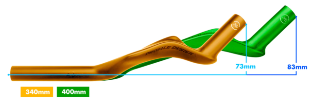 Profile Design 43ASC Aerobar Extensions Carbon, 22,2 mm, 43°, 340 mm 