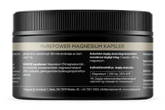 PurePower Magnesium Kapsler 90 stk, 125 mg magnesium