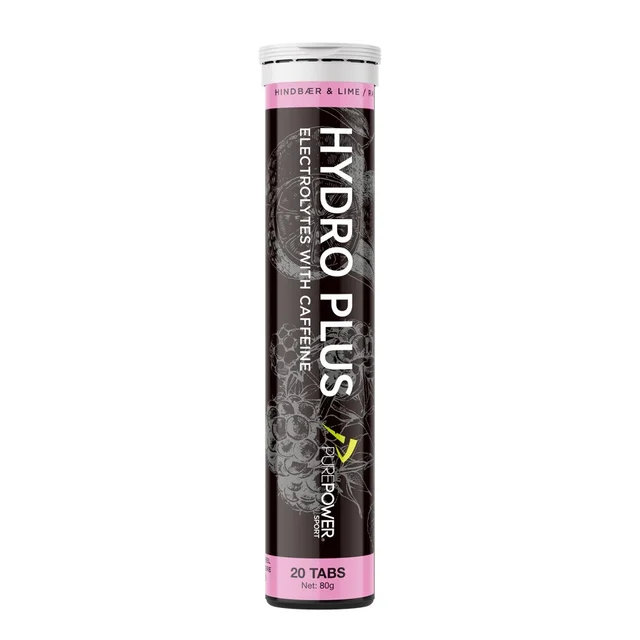 PurePower Hydro Plus Tabletter Bringebær og Lime, 20 x 4g 