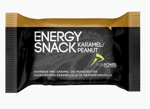 PurePower Energy Snack 60g, Karamell og peanøtt