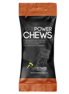 PurePower Chews Cola Gel Vingummi ESKE Cola smak, 12 stk.