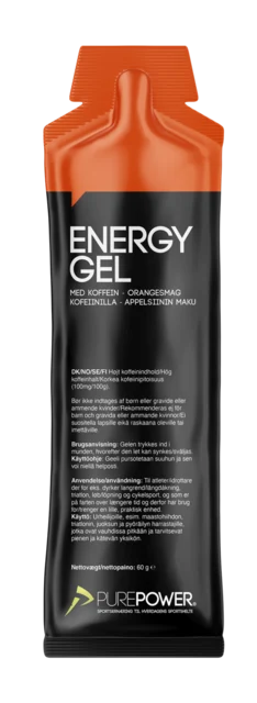 PurePower Koffein Energigel Orange, 60 g 