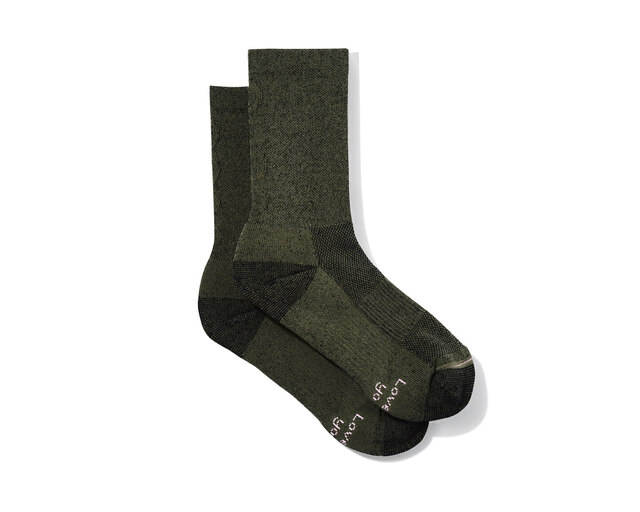 QUOC Merino Tech Ullsokker Green Camo, Str. L 