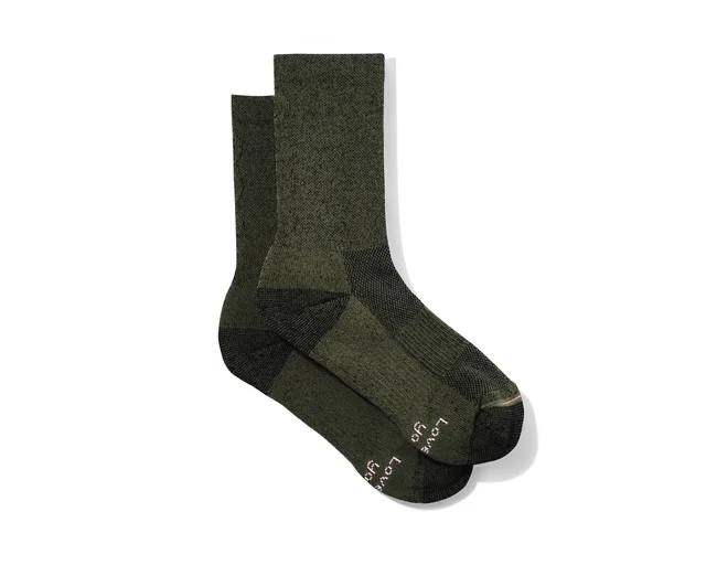 QUOC Merino Tech Ullsokker Green Camo, Str. M 