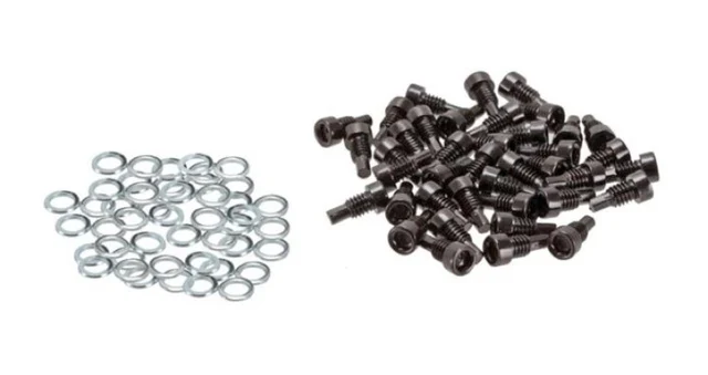 Race Face Affect og Altas Pedal Pin Kit Sort, 20stk pinner og skiver 