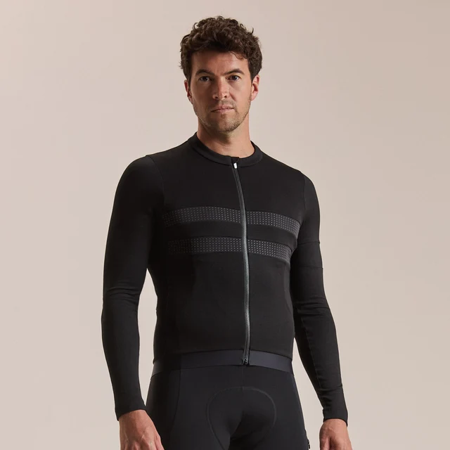 Rapha Men's Brevet LS Merino Trøye Black/Black, Str. L 