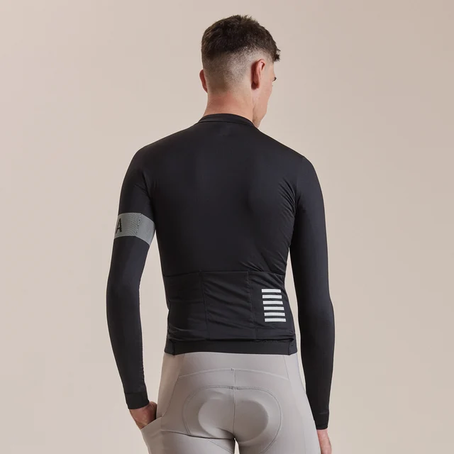 Rapha Men's Pro Team LS Midweight Trøye Black/White, Str. L 