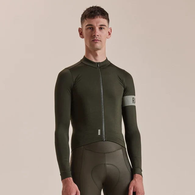 Rapha Men's Pro Team LS Midweight Trøye Bottle Green, Str. S 