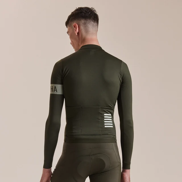 Rapha Men's Pro Team LS Midweight Trøye Bottle Green, Str. S 
