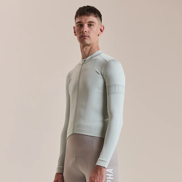 Rapha Men's Pro Team LS Midweight Trøye Grey/White, Str. XL 
