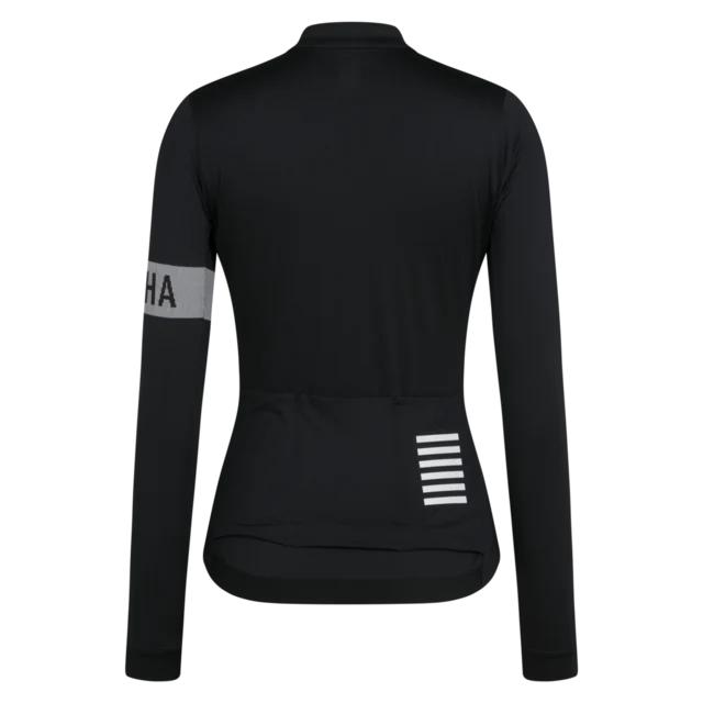 Rapha W's Pro Team LS Midweight Trøye Black/White, Str. S 